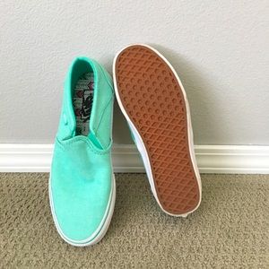 NWOT Custom Vans Slip-On Shoes